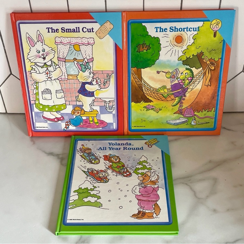 3 Vintage 1989 Early World of Learning by World Book, Inc., Hardcover Books